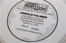 Arnold Palmer Signed 1992 Sports Impressions Platinum Edition Plate 2056/5000 JSA ALOA
