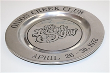 Sam Snead Signed 1978 Legends Of Golf At Onion Creek Club Pewter Plate JSA ALOA