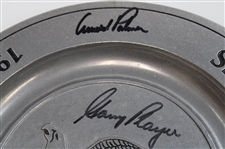 Palmer, Player, Trevino Signed 1990 PGA Championship At Shoal Creek Plate JSA ALOA
