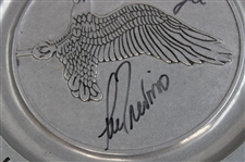 Palmer, Player, Trevino Signed 1990 PGA Championship At Shoal Creek Plate JSA ALOA