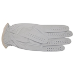 Classic Arnold Palmer 'ADP' Left Handed White w/Gold Golf Glove in Excellent Condition