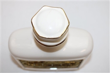 Augusta National Clubhouse Masters Logo Porcelain with Gold Foil Decanter by Artist Bill Waugh