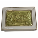 Pinehurst Clubhouse Porcelain Card Box with Gold Foil Lid by Artist Bill Waugh