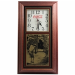 Classic Coca-Cola Quartz Large Pendulum Golfer Clock - Works