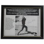 Tommy Bolt Signed Paper Article Reproduction - Framed JSA ALOA