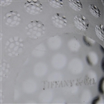 Tiffany & Co Luxury Leaded Crystal Art Glass Golf Ball Paperweight