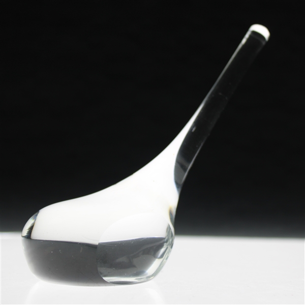 Tiffany & Co Luxury Large Leaded Crystal Art Glass Golf Club Paperweight