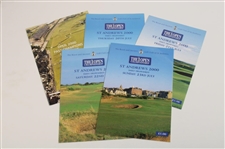 2000 Open Championship at St. Andrews Season Ticket, Programme & Five (5) Orders of Play