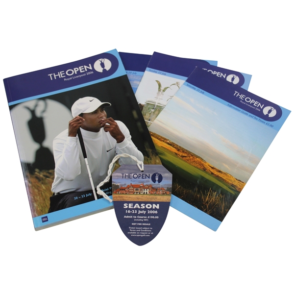 2006 Open Championship at Royal Liverpool Season Ticket, Programme & Three (3) Orders of Play