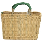 Masters Exclusive Mersea Handmade Straw & Leather Tote Bag