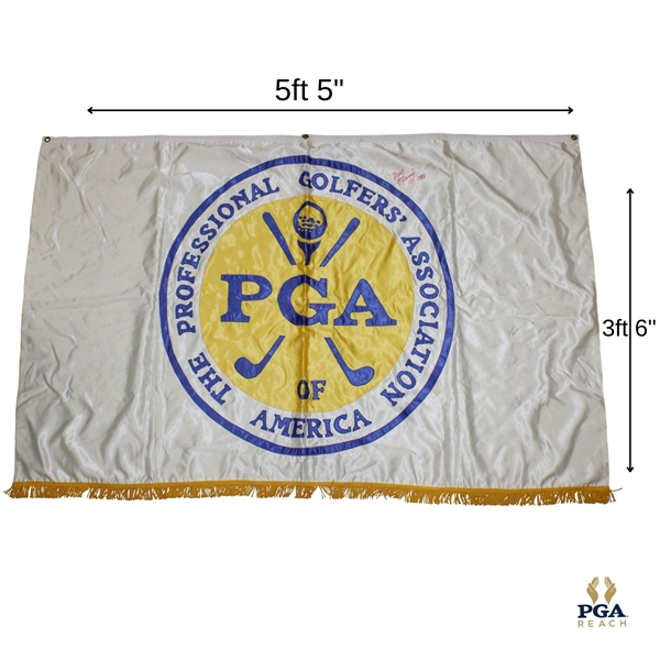 Palmer, Seve, Jack, Payne & 100+ Stars Signed 1985 PGA of America Championship at Cherry Hills Large Banner