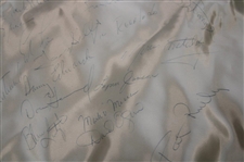 Palmer, Seve, Jack, Payne & 100+ Stars Signed 1985 PGA of America Championship at Cherry Hills Large Banner
