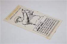 Original Bobby Jones 1958 Chicago Tribune 'This Day In Sports' Opening of Augusta National 25th Anniv. Newspaper Illustration by Lenny Hollreiser