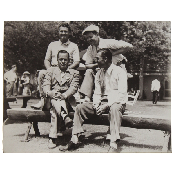 Bobby Jones, Ben Hogan, Byron Nelson & Jimmy Demaret 1946 Masters Photo from Ben Hogan Collection