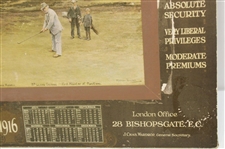1916 Life Association Of Scotland Walton Heath Golf Club w/ James Braid Calendar by Michael Brown