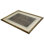 1907 'Open Golf Champions' by Artist Michael Brown Sepia Photogravure Incl. Vardon, Morris, Taylor, Braid - Framed