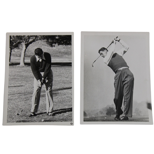 Pair of Original Cary Middlecoff Mid Swing Photos By Alex Morrison