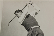 Pair of Original Cary Middlecoff Mid Swing Photos By Alex Morrison