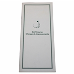 2006 Augusta National Golf Club Golf Course Changes & Improvements White Booklet