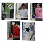 Lot Of Four (4) Authentic Fabrics Golf Cards & America's Best David Toms Card
