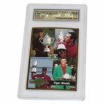 2001 Legends Sports Vol. 13 #1 #NNO Tiger Woods Grand Slam Card Usasportscards.Com Grade 10 #50596390