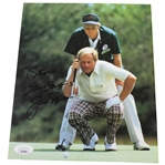Jack Nicklaus Signed 'Lining Up Putt' Personalized Photo JSA #UU13652