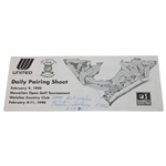 1990 Karsten Solheim Signed Golf Pairing Sheet JSA ALOA