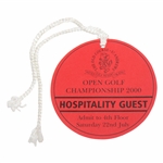 2000 The Open Championship St. Andrews Hotel Hospitality Guest Saturday Ticket w/String