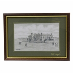 The Royal & Ancient Clubhouse Circa 1860 by Artist Bill Waugh - Signed Print - Framed