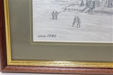 The Royal & Ancient Clubhouse 'Circa 1860' by Artist Bill Waugh - Signed Print - Framed