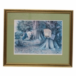 1999 Golfers Anonymous Helpline & Arnie's Golf Shop Print By Artist Bill Kimpton - Framed