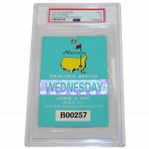 1997 Masters Full Ticket Practice Round Wednesday April 9 Augusta PSA 5