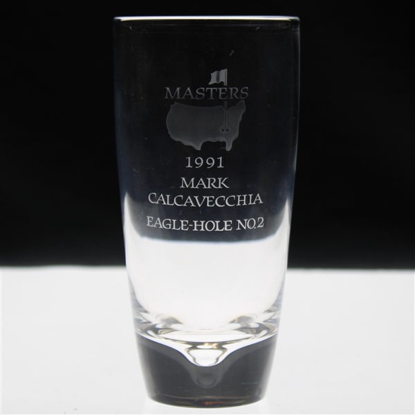 Mark Calcavecchias 1991 Masters Tournament Hole No. 2 Steuben Crystal Eagle Glass