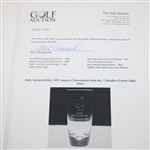 Mark Calcavecchia's 1991 Masters Tournament Hole No. 2 Steuben Crystal Eagle Glass