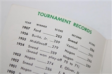 1958 Masters Tournament Spectator Guide - Arnold Palmer Winner