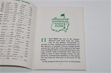 1958 Masters Tournament Spectator Guide - Arnold Palmer Winner