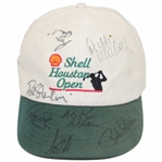 Mickelson & Seven Others Signed Shell Houston Open Hat JSA ALOA