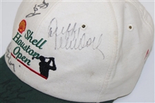 Mickelson & Seven Others Signed Shell Houston Open Hat JSA ALOA