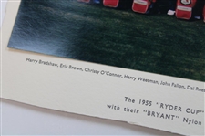 1955 Ryder Cup British Team Reception Dinner Invitation & Team Photo