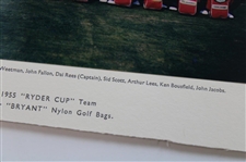 1955 Ryder Cup British Team Reception Dinner Invitation & Team Photo