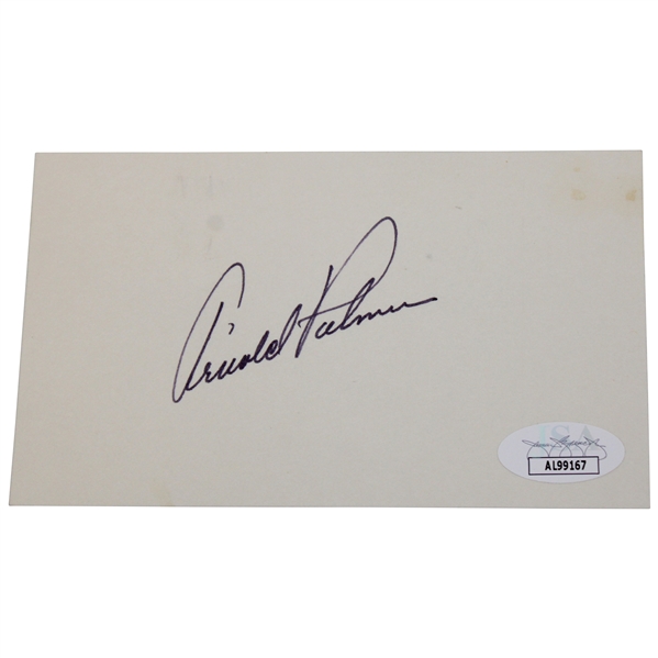 Arnold Palmer Signed Index Card JSA #AL99167