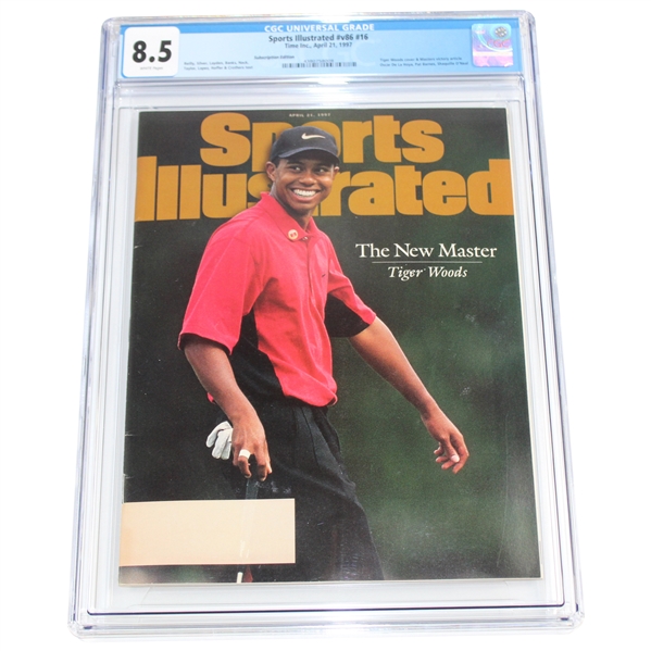 Tiger Woods 1997 Sports Illustrated The New Master #v86 #16 CGC Graded 8.5 #4380758008