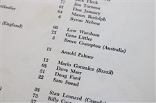 1958 Saturday & Two (2) 1960 Thursday Masters Tournament Official Pairing Sheets - Arnold Palmer Winner