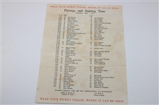 1958 Saturday & Two (2) 1960 Thursday Masters Tournament Official Pairing Sheets - Arnold Palmer Winner