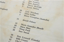 1958 Saturday & Two (2) 1960 Thursday Masters Tournament Official Pairing Sheets - Arnold Palmer Winner