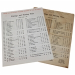 1962 & 1964 Masters Tournament Sunday Final Rd Official Pairing Sheets - Arnold Palmer Winner