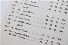 1962 & 1964 Masters Tournament Sunday Final Rd Official Pairing Sheets - Arnold Palmer Winner