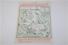 1962 & 1964 Masters Tournament Sunday Final Rd Official Pairing Sheets - Arnold Palmer Winner