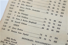 1962 & 1964 Masters Tournament Sunday Final Rd Official Pairing Sheets - Arnold Palmer Winner