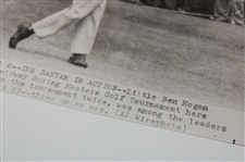 Bantam Ben Hogan In Action at The 1956 Masters Tournament Original AP Wire Photo